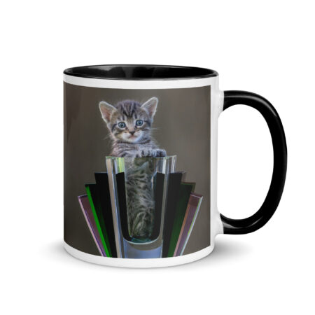 Surprised Kitten! Mug with Color Inside