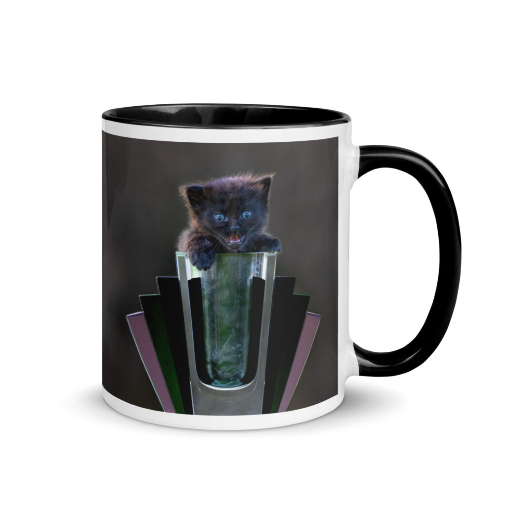 Kitten With Blue Eyes! Mug with Color Inside