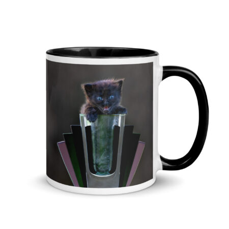 Kitten With Blue Eyes! Mug with Color Inside