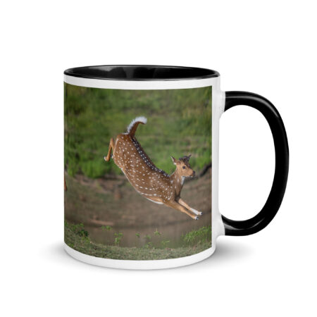 Running away from dhole! Mug with Color Inside