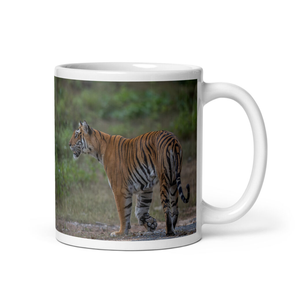 Tiger! White glossy mug