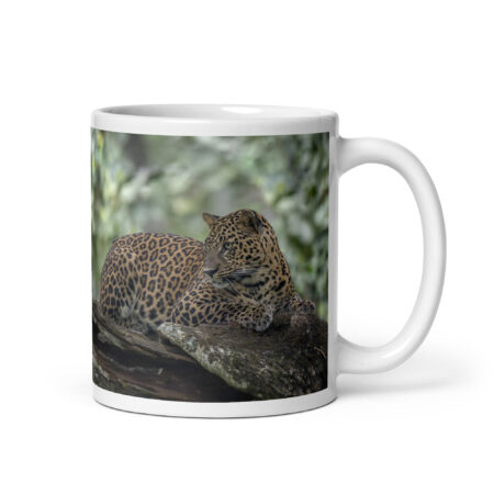 Leopard! White glossy mug