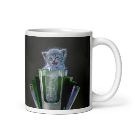 Roaring Kitten! White glossy mug