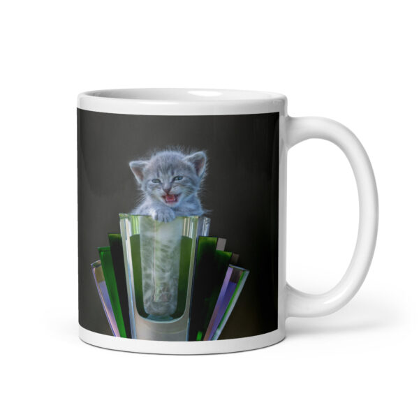 Roaring Kitten! White glossy mug