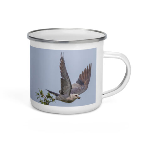 Mississippi kite with its prey! Enamel Mug