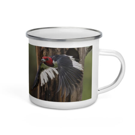 Red-Headed Woodpecker in flight! Enamel Mug