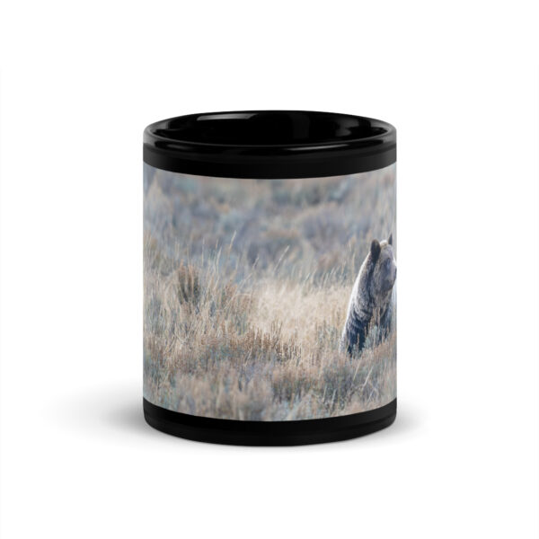 Grizzly bear! Black Glossy Mug - Image 3