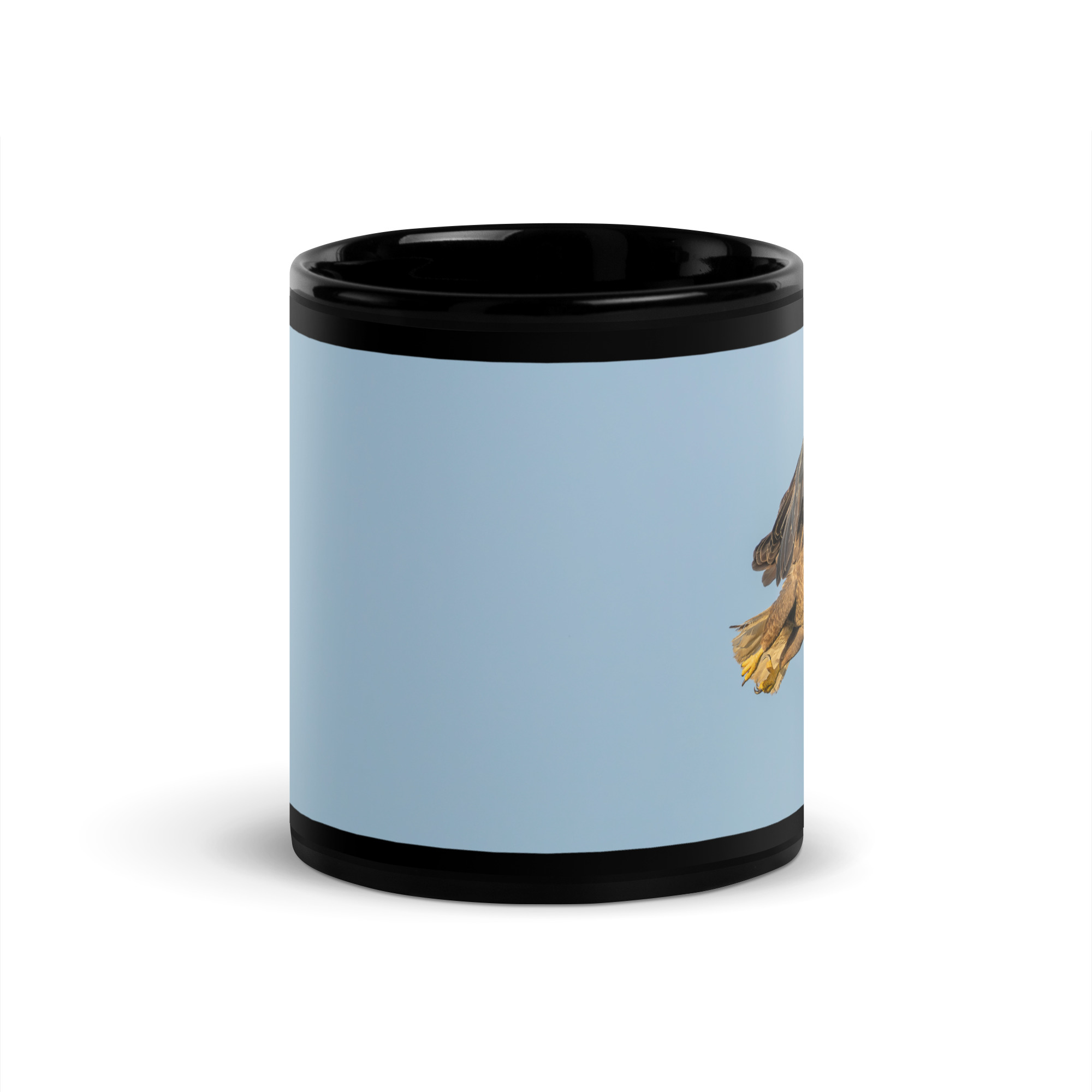 Bald Eagle in Flight at Sunrise! Black Glossy Mug - Image 3
