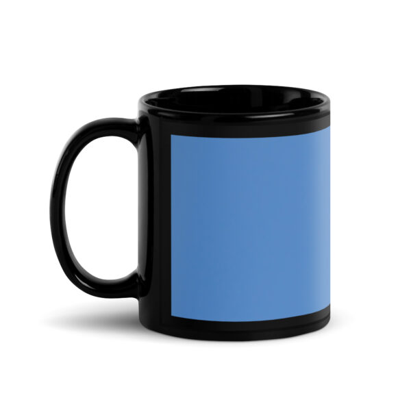 Western Kingbird Hovering Blue Sky! Black Glossy Mug - Image 2