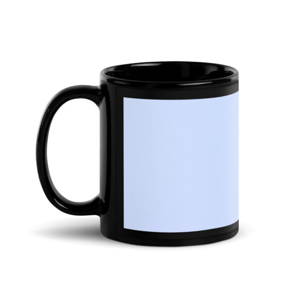 Baby Great Horned Owl! Black Glossy Mug - Image 2