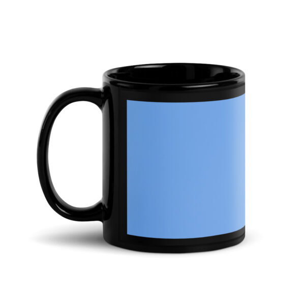 Baby Great horned owl! Black Glossy Mug - Image 2