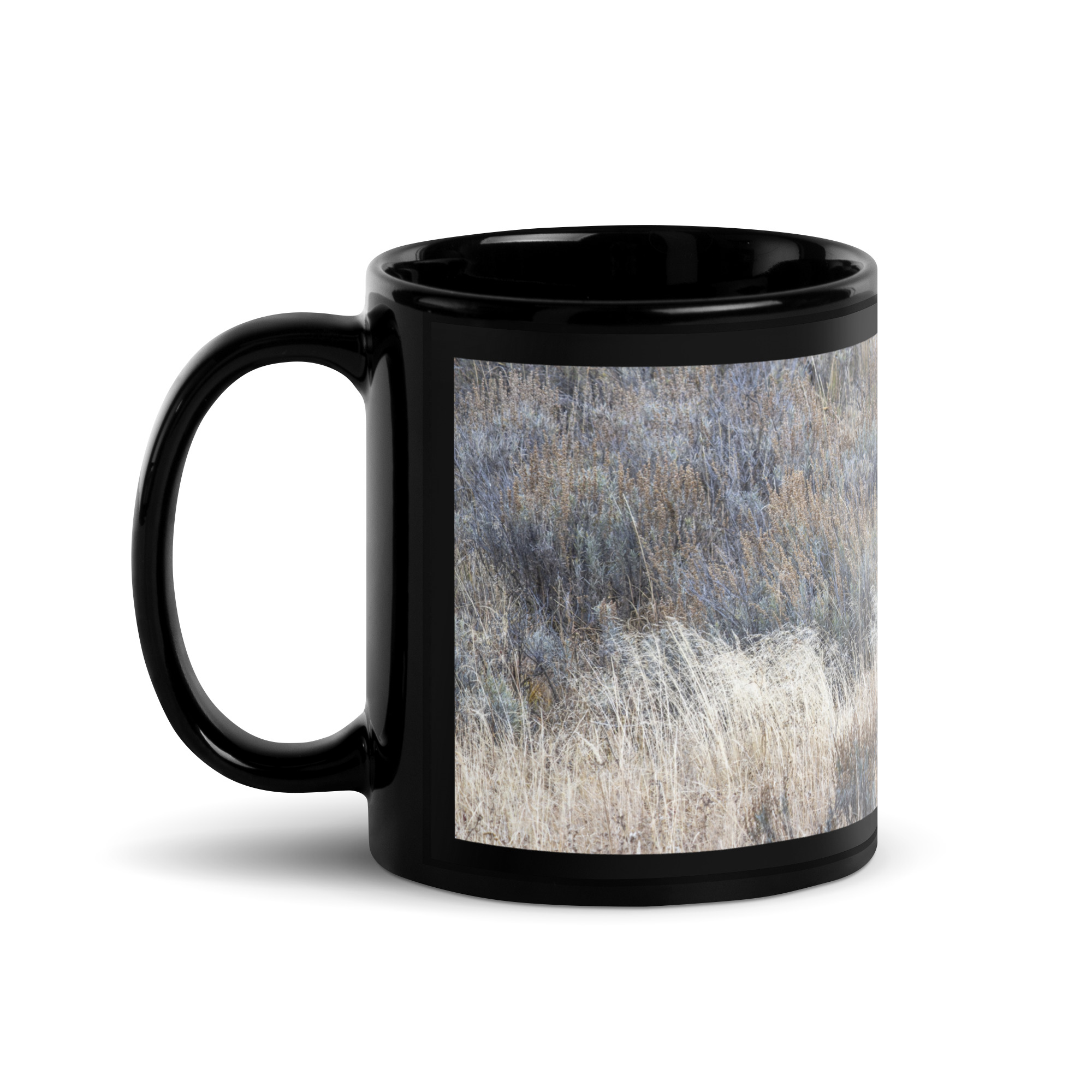 Grizzly bear! Black Glossy Mug - Image 2