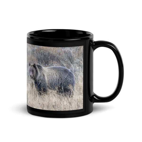 Grizzly bear! Black Glossy Mug