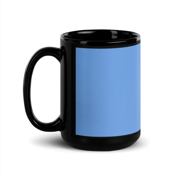 Baby Great horned owl! Black Glossy Mug - Image 4