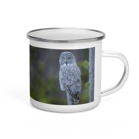 Great Grey Owl! Enamel Mug