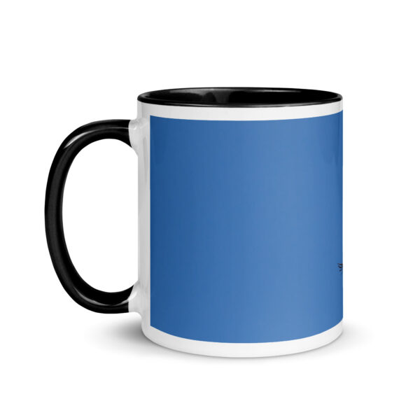 Western Kingbird Hovering Blue Sky! Mug with Color Inside - Image 4