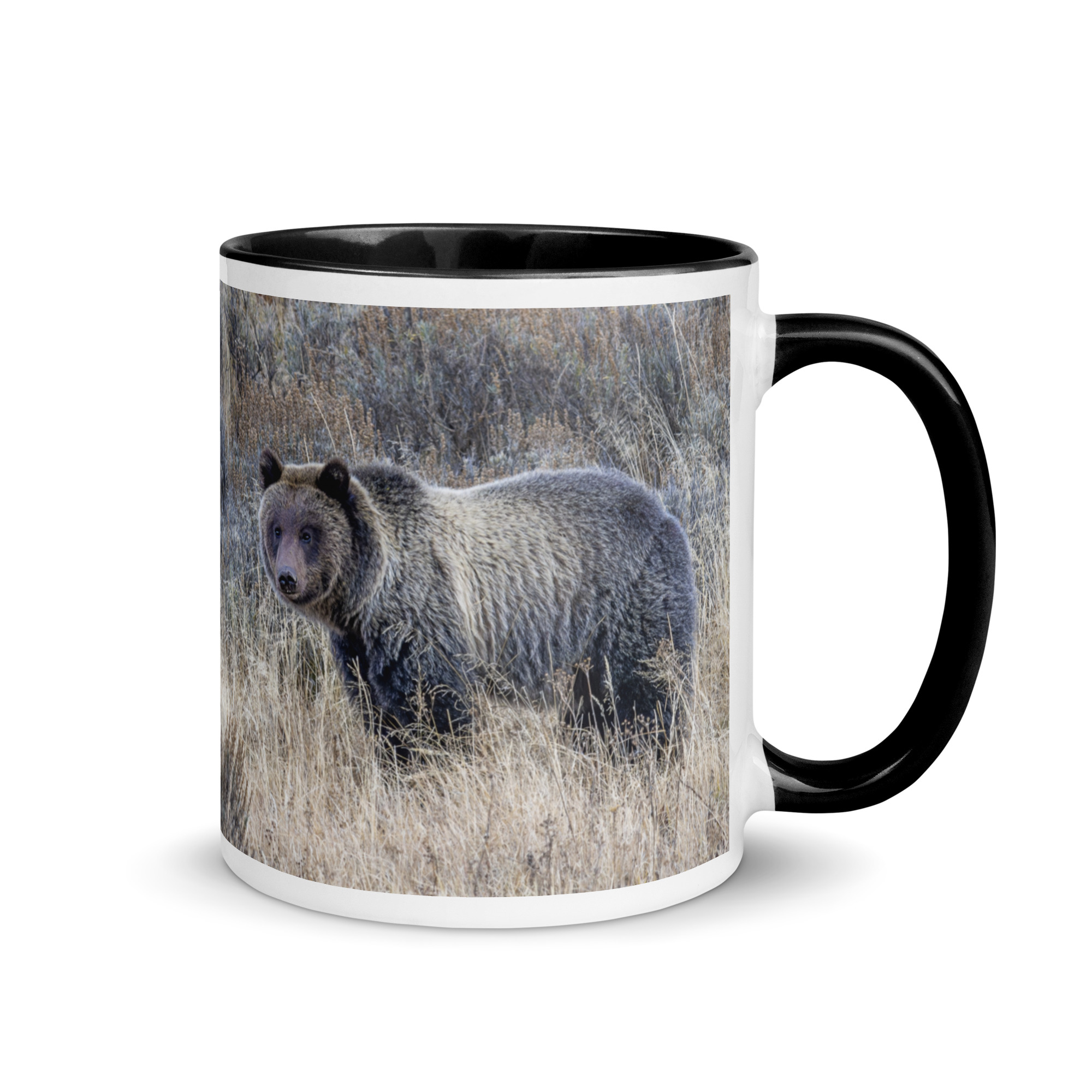 Grizzly bear! Mug with Color Inside - Image 2