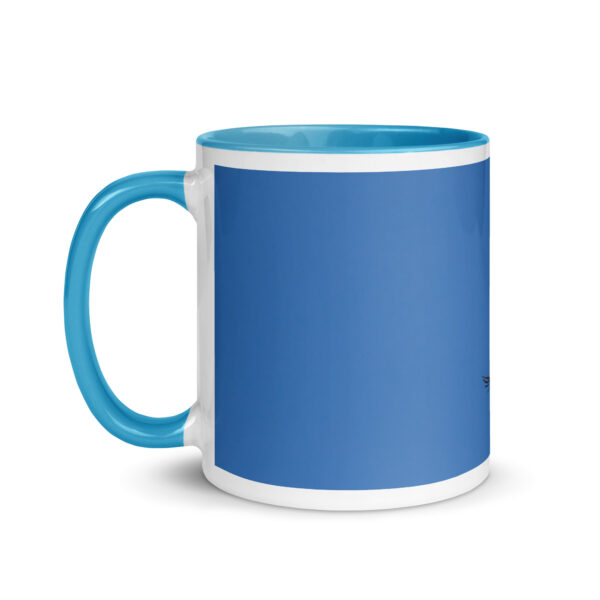 Western Kingbird Hovering Blue Sky! Mug with Color Inside - Image 18
