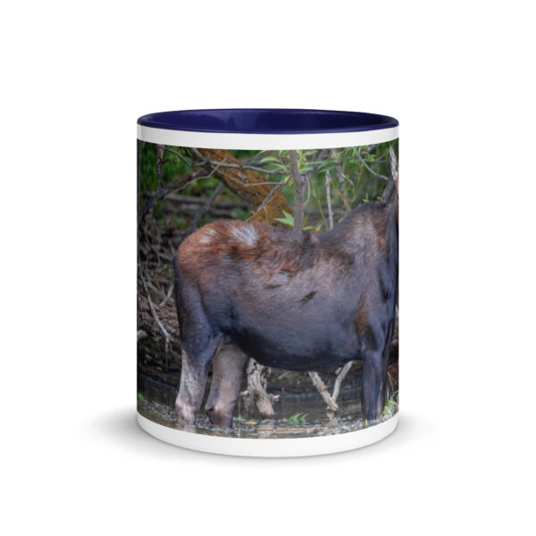Portrait of a Mama Moose! Mug with Color Inside - Image 6
