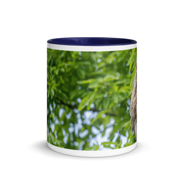Baby Great horned owl! Mug with Color Inside - Image 6