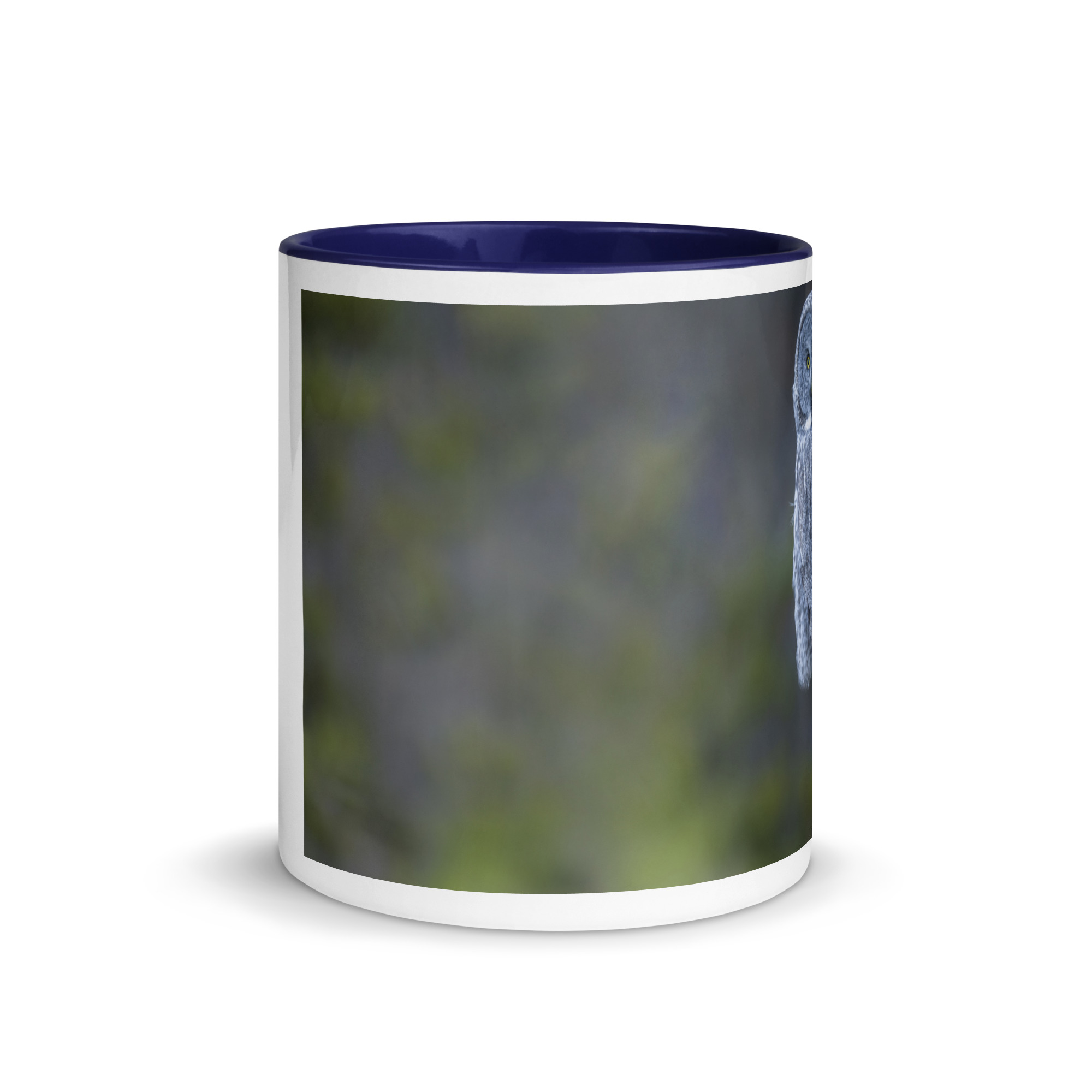 Great Grey Owl! Mug with Color Inside - Image 6