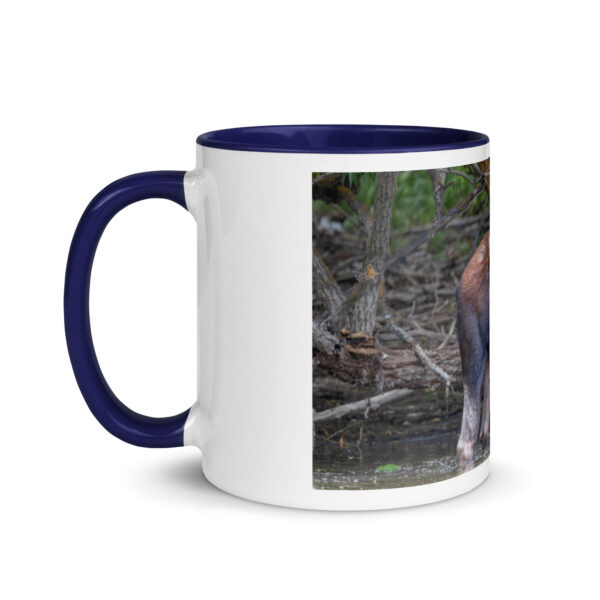 Portrait of a Mama Moose! Mug with Color Inside - Image 7