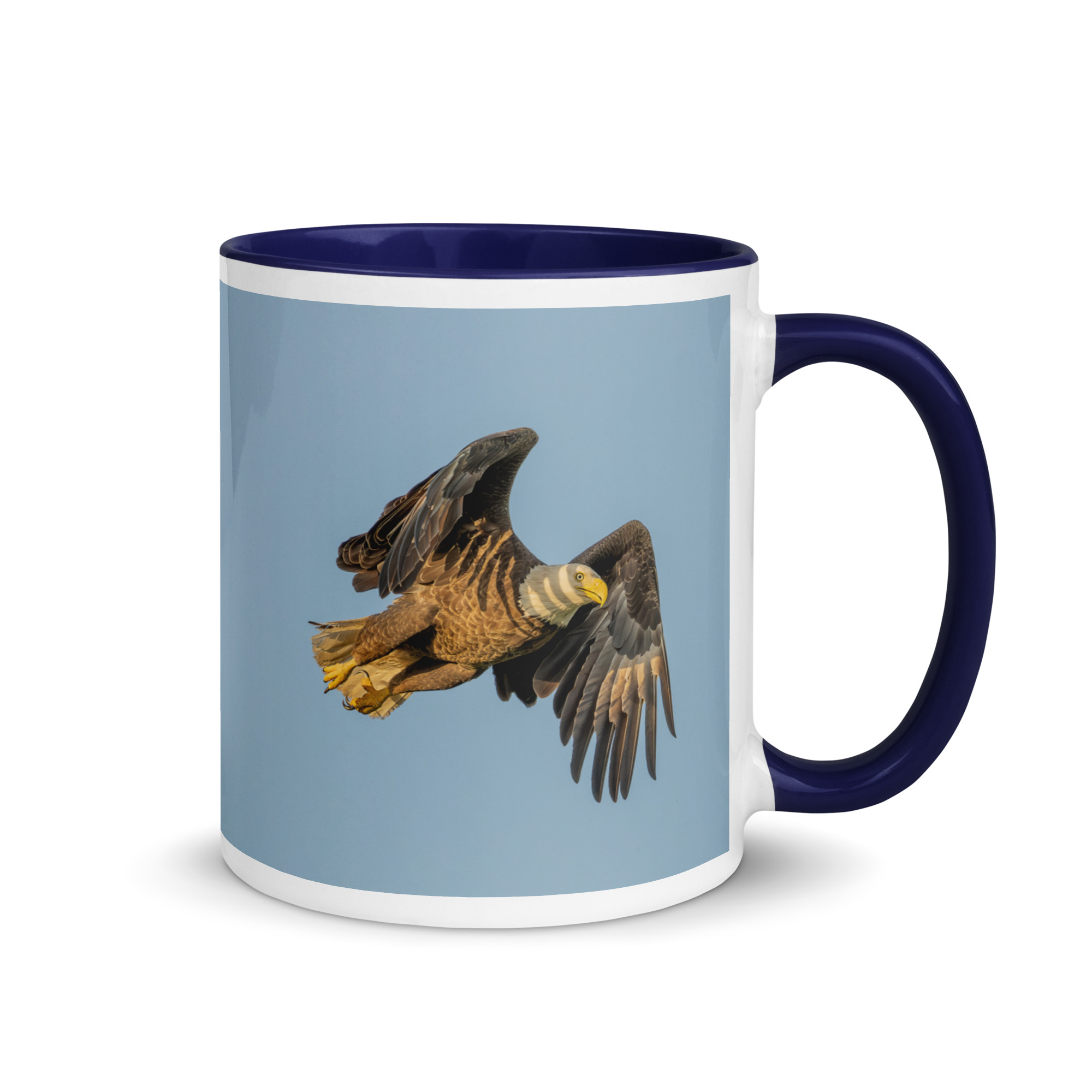 Bald Eagle in Flight at Sunrise! Mug with Color Inside - Image 5