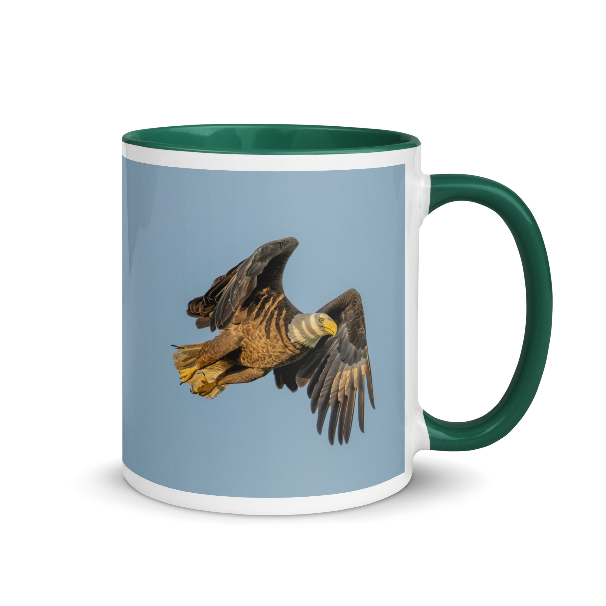Bald Eagle in Flight at Sunrise! Mug with Color Inside - Image 10