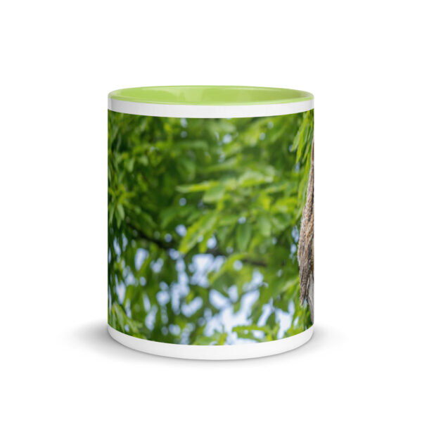 Baby Great horned owl! Mug with Color Inside - Image 26