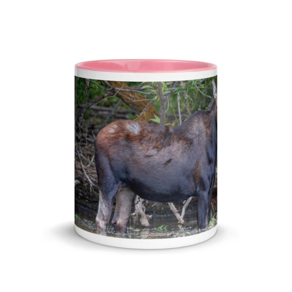 Portrait of a Mama Moose! Mug with Color Inside - Image 20