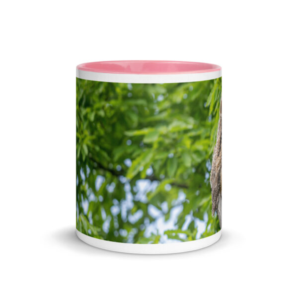 Baby Great horned owl! Mug with Color Inside - Image 20