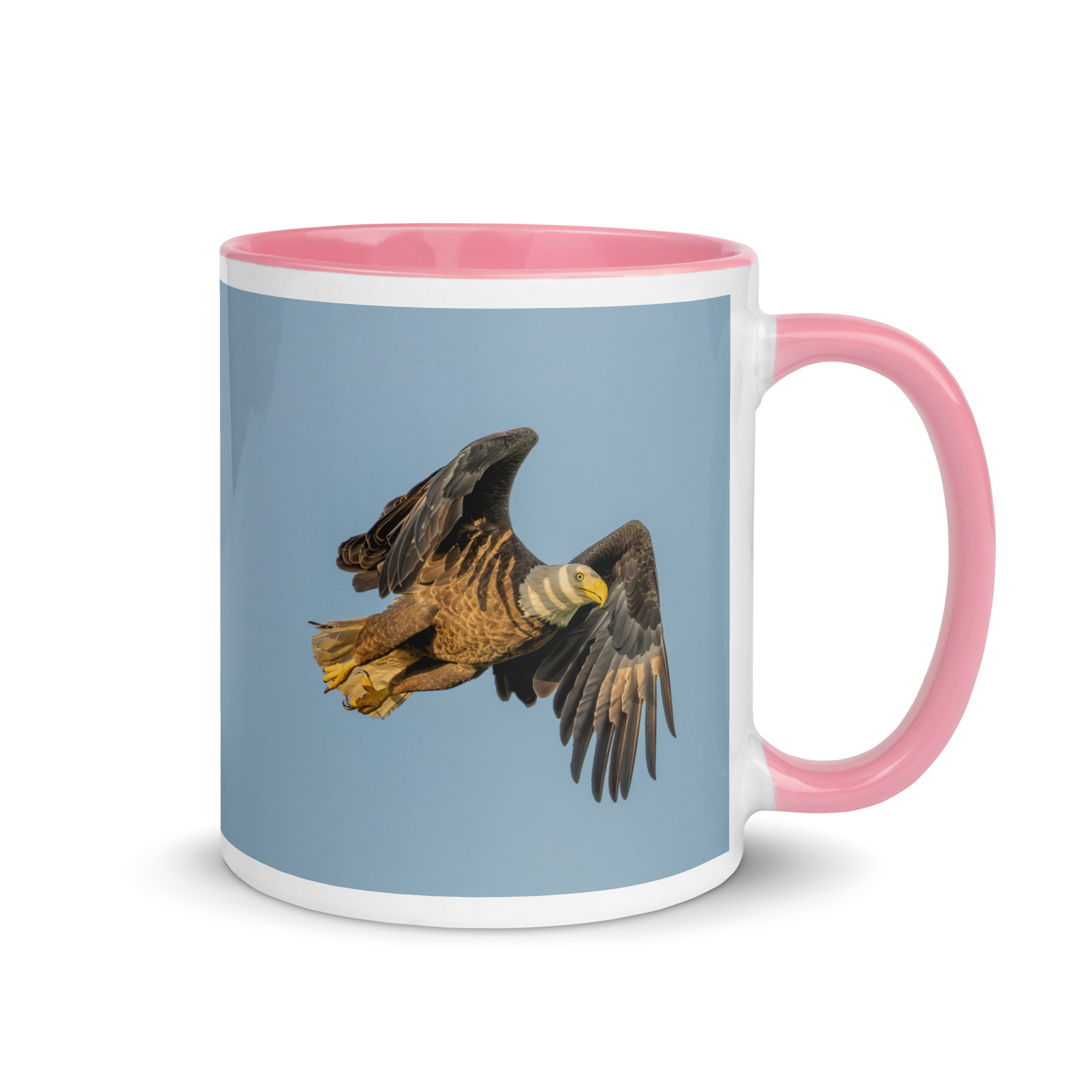 Bald Eagle in Flight at Sunrise! Mug with Color Inside - Image 19