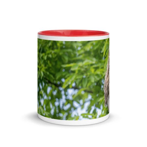 Baby Great horned owl! Mug with Color Inside - Image 8