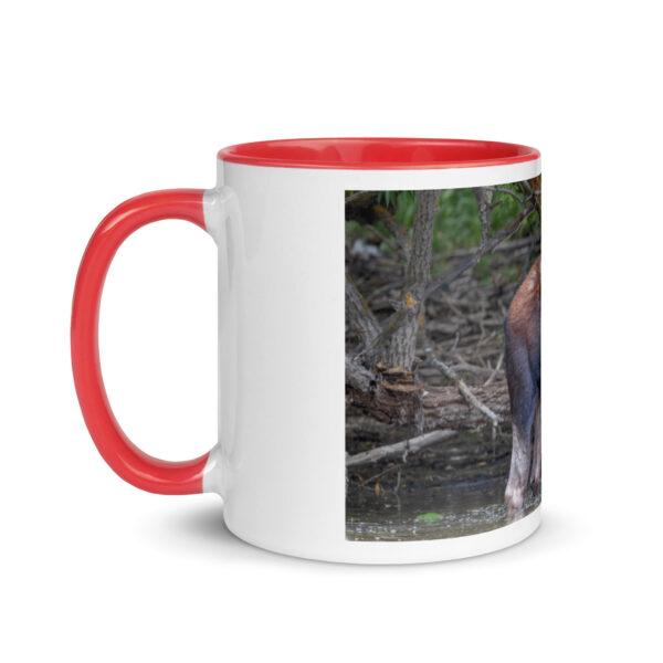 Portrait of a Mama Moose! Mug with Color Inside - Image 9
