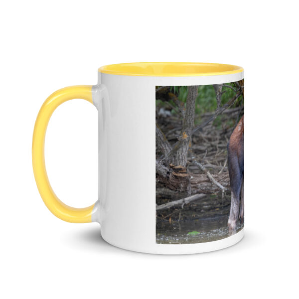 Portrait of a Mama Moose! Mug with Color Inside - Image 30