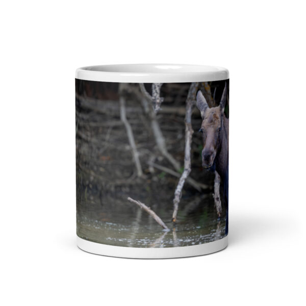 Baby Moose! White glossy mug - Image 3