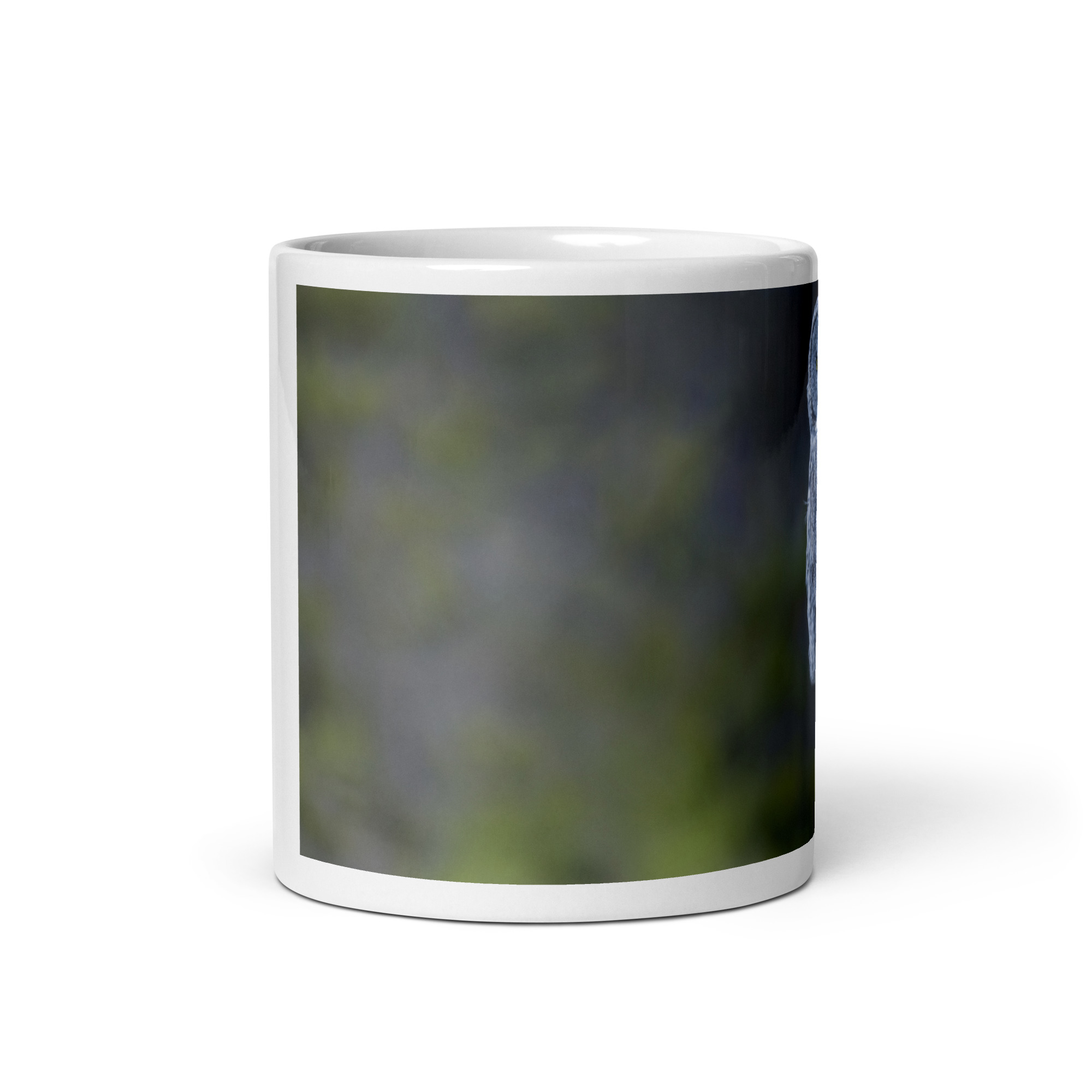 Great Grey Owl! White glossy mug - Image 3