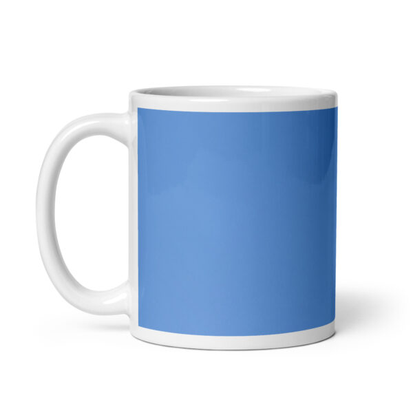 Baby Great horned owl! White glossy mug - Image 2