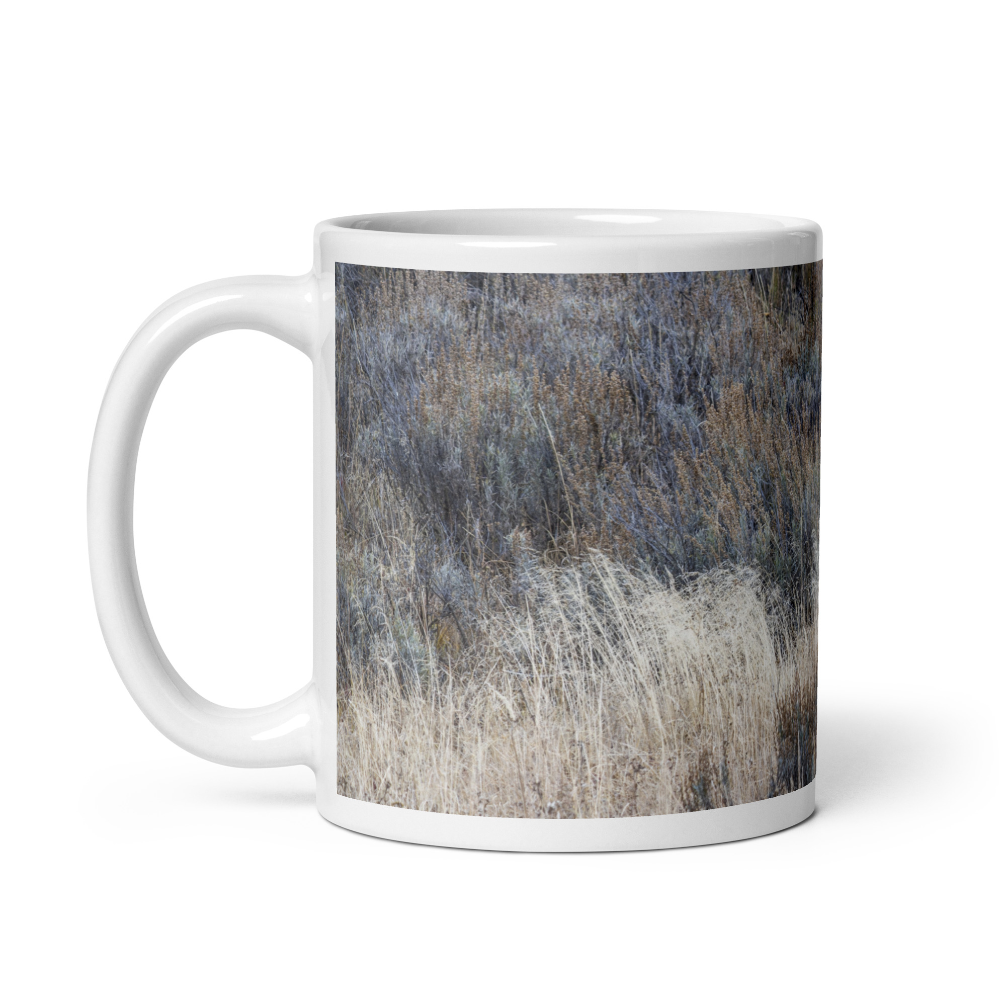 Grizzly bear! White glossy mug - Image 2