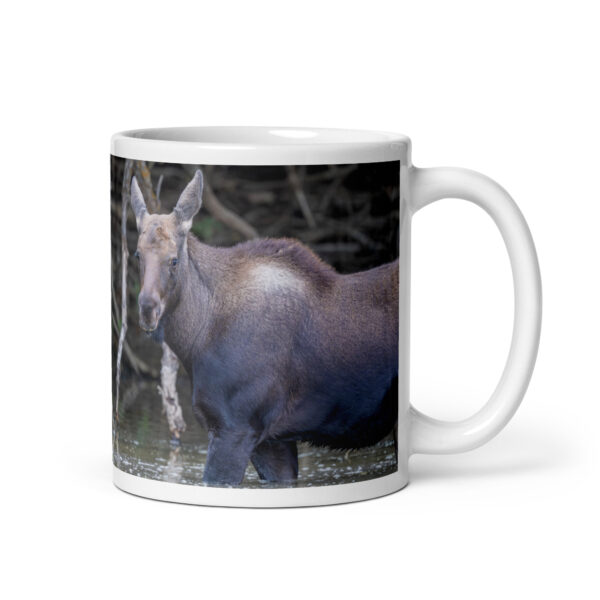 Baby Moose! White glossy mug