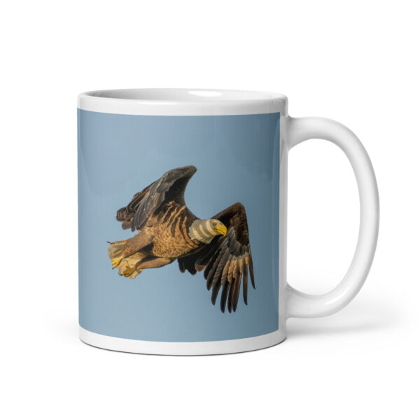 Bald Eagle in Flight at Sunrise! White glossy mug