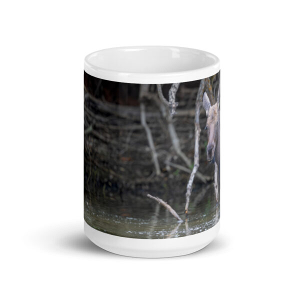 Baby Moose! White glossy mug - Image 6