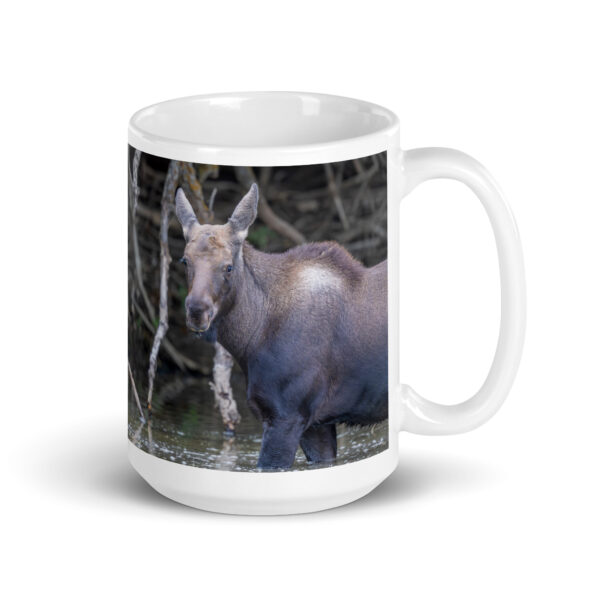 Baby Moose! White glossy mug - Image 4