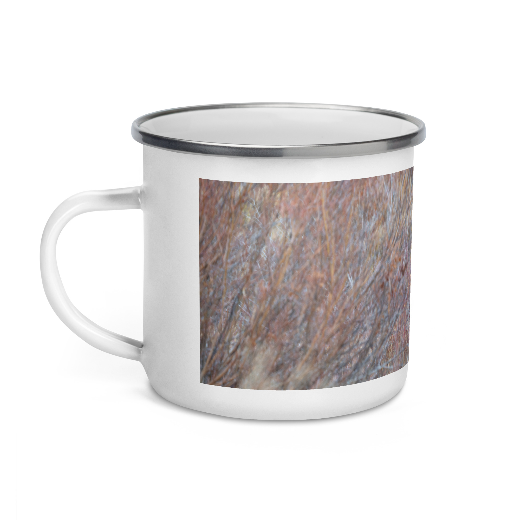 Moose Amidst Autumn Shrubs! Enamel Mug - Image 3