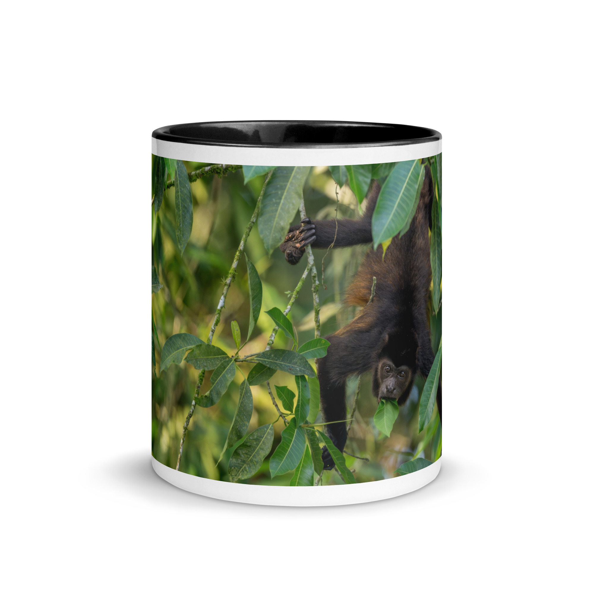 Howler monkey! Mug with Color Inside - Image 3