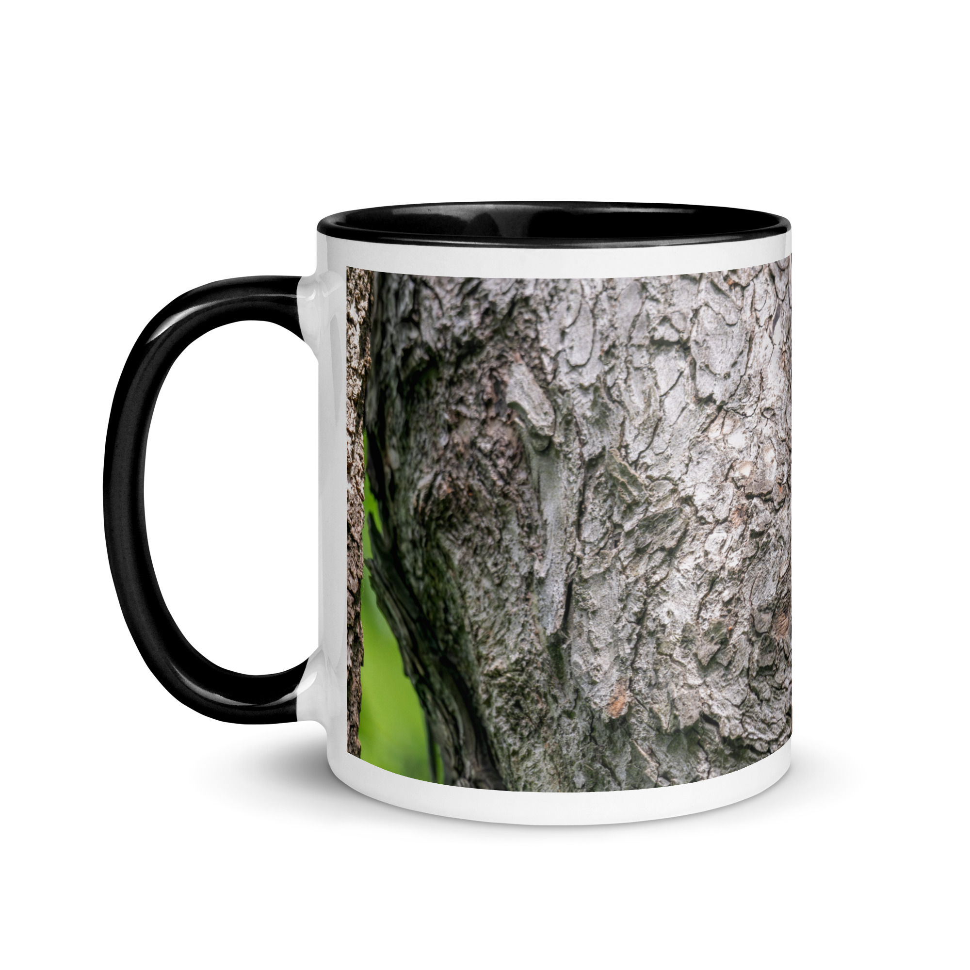 Curious Mama Racoon guarding its den! Mug with Color Inside - Image 4