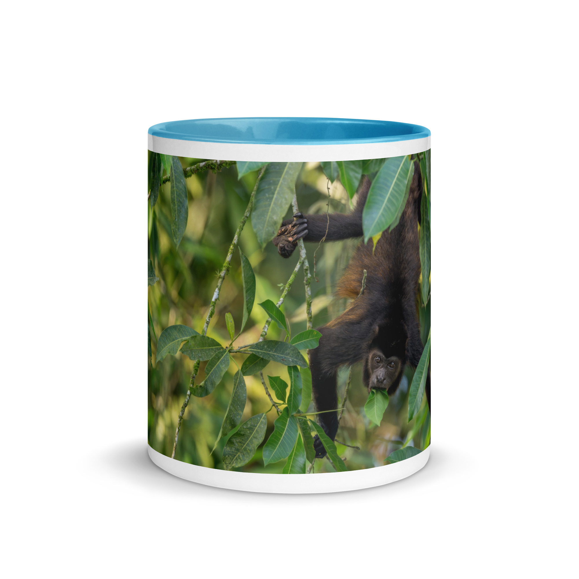 Howler monkey! Mug with Color Inside - Image 17