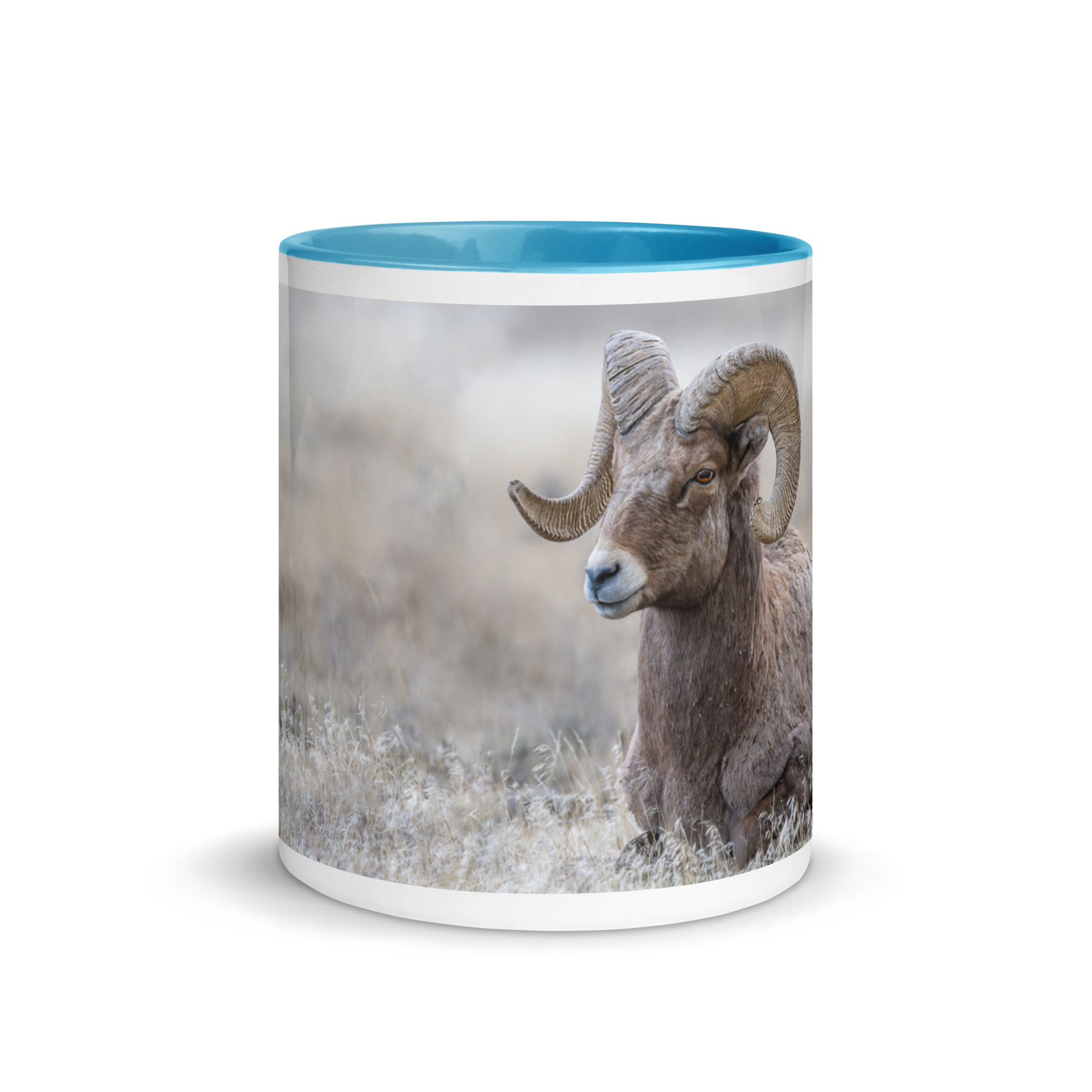 Relaxing Ram Big Horn Sheep! Mug with Color Inside - Image 30