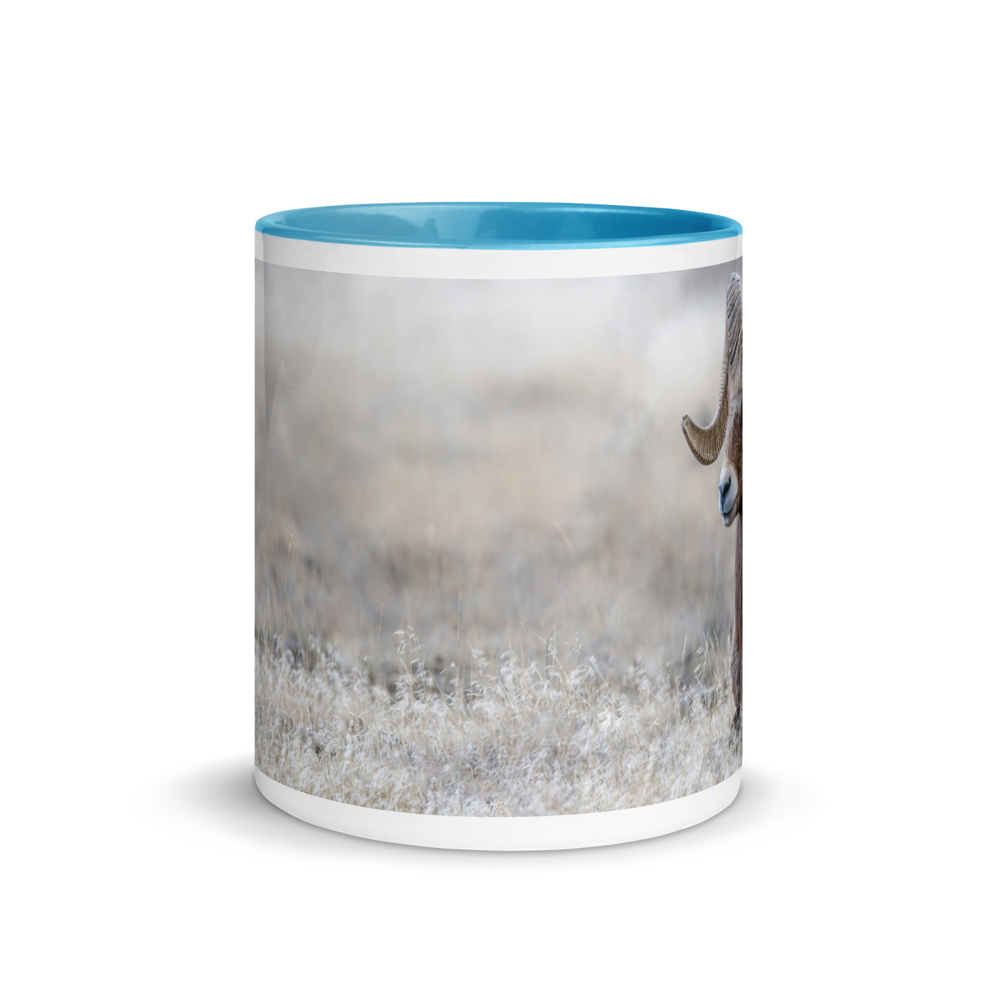 Relaxing Ram Big Horn Sheep! Mug with Color Inside - Image 56