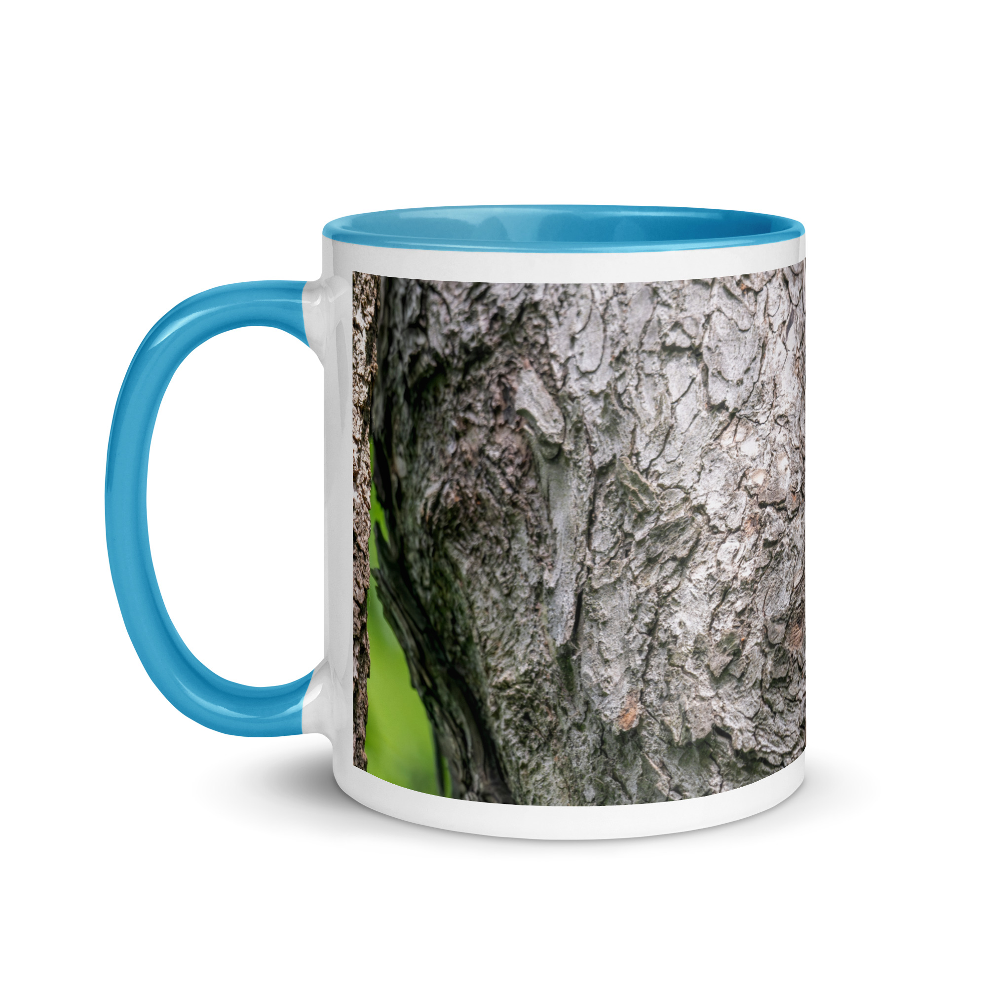 Curious Mama Racoon guarding its den! Mug with Color Inside - Image 18